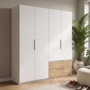 Falttüren-Kleiderschrank Riona mit Schubladen 182x210cm