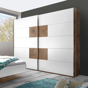 Schwebetüren-Kleiderschrank Caribea Wildeiche Dekor