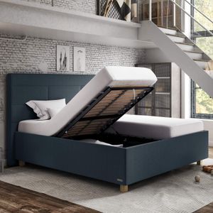 SCHLARAFFIA Polsterbett Verdi Komfort Microvelours/Webstoff mit Bettkasten und Lattenrost