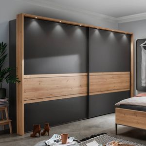Schwebetüren-Kleiderschrank Marcelino Eiche Dekor