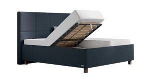 SCHLARAFFIA Polsterbett Chicago Komfort Microvelours mit Bettkasten und Lattenrost