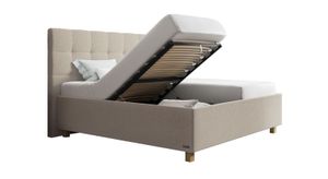 SCHLARAFFIA Polsterbett Medea Komfort Microvelours/Webstoff mit Bettkasten und Lattenrost