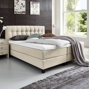 HOMELIV. Boxspringbett Luciano Webstoff
