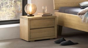 Nachttisch Willard Wildeiche Massivholz H 43 cm