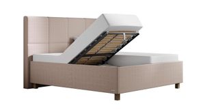 SCHLARAFFIA Polsterbett Chicago Komfort Microvelours mit Bettkasten und Lattenrost