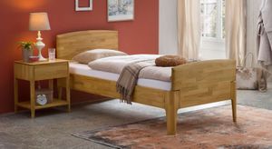 Einzelbett Brunon Komfort Kernbuche Massivholz