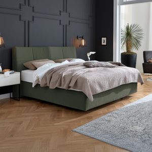 Musterring Boxspringbett Elias Webstoff JAB Kollektion mit Kopfteil geschwungen