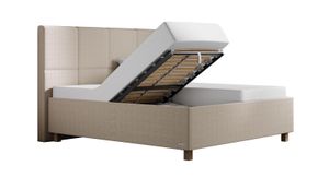 SCHLARAFFIA Polsterbett Chicago Komfort Microvelours mit Bettkasten und Lattenrost