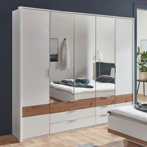 Drehtürenschrank Eluan mit Spiegel und Schubladen