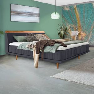 Boxspringbett Mavilla Eiche Webstoff