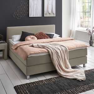 HOMELIV. Boxspringbett Ferryland Webstoff