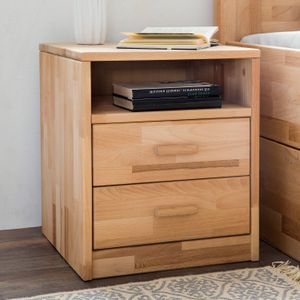 Nachttisch Luise Kernbuche Massivholz H 48 cm