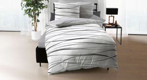 Mako-Satin-Bettwäsche Swinging Grey