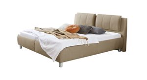 Polsterbett Gusana Webstoff mit Bettkasten