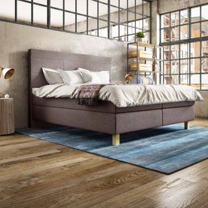 SCHLARAFFIA Boxspringbett Verdi Microvelours/Webstoff