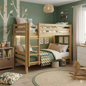 Etagenbett Kids Paradise Kiefer Massivholz mit Lattenrost