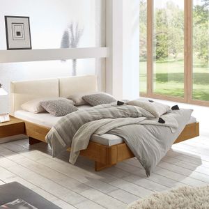 Bett Vallenar Eiche Massivholz Cognac