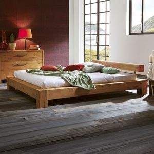 Balkenbett Linares Wildeiche Massivholz