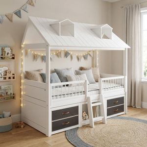 LIFETIME Hausbett Beachhouse Kiefer Massivholz mit Lattenrost