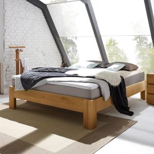 Boxspringbett Kingston Eiche Massivholz ohne Kopfteil