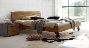 Bett Rivoche Wildeiche Massivholz