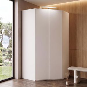Eck-Kleiderschrank Esperia mit Beleuchtung