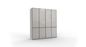 Drehtüren-Kleiderschrank Loyd mit Glasfront