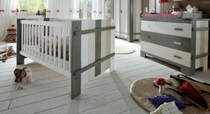 Babybett Kids Paradise Laubhütte Kiefer Massivholz mit Lattenrost