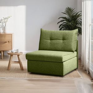Schlafsessel Retford Webstoff/Velours mit Bettkasten