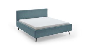 HOMELIV. Polsterbett Calypso Komfort Microteddy Abriamo mit Bettkasten und Lattenrost