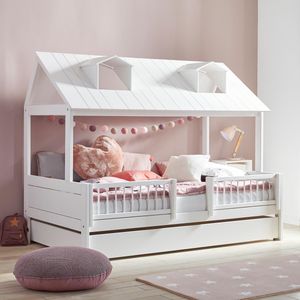 LIFETIME Hausbett Ferienhaus Kiefer Massivholz mit Lattenrost