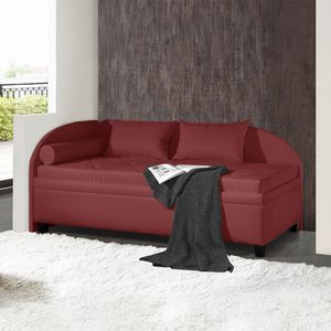 Polsterliege Kamina Komfort Microvelours mit Bettkasten Seitenteil links