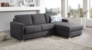 Ecksofa Lelio mit Schlaffunktion Ottomane rechts