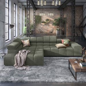HOMELIV. Ecksofa Charlotta 319x215x82cm Feincord