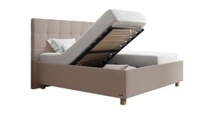 SCHLARAFFIA Polsterbett Medea Komfort Microvelours/Webstoff mit Bettkasten und Lattenrost