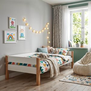Bett Kids Nordic Buche teilmassiv mit Lattenrost
