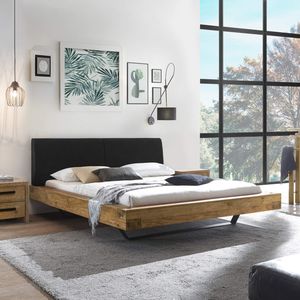 Balkenbett Okondo Wildeiche Vintage Massivholz