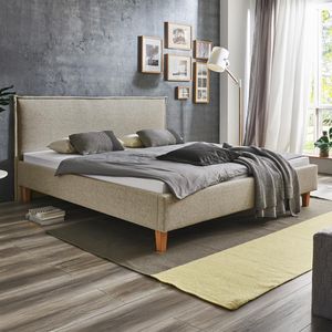 HOMELIV. Polsterbett Zibo Webstoff