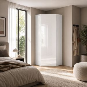 Eck-Kleiderschrank Divisa mit Innenausstattung