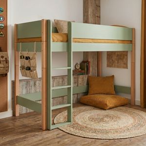 Midi-Hochbett Kids Town Color Buche teilmassiv mit Lattenrost
