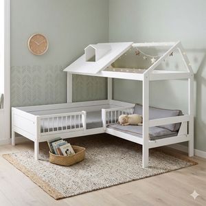 LIFETIME Hausbett und Sofa Ferienhaus Kiefer Massivholz mit Lattenrost
