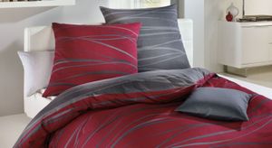 Mako-Satin-Bettwäsche Swinging Rubin