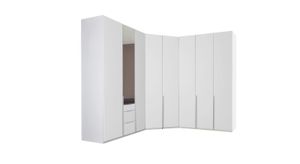 Eck-Kleiderschrank Ceprano mit Beleuchtung