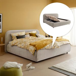 SCHÖNER WOHNEN-Kollektion Polsterbett Lissabon Komfort Webstoff mit Bettkasten und Lattenrost 180x200 cm