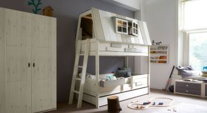 LIFETIME Abenteuer- und Etagenbett Hangout Kiefer Massivholz mit Lattenrost