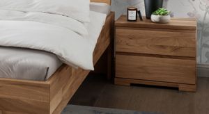 Nachttisch Nivan Wildeiche Massivholz H 45 cm