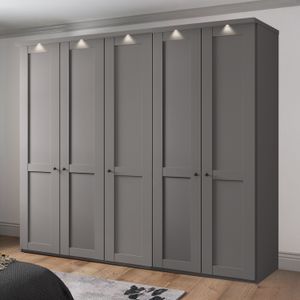 Drehtüren-Kleiderschrank Qamar H 216cm