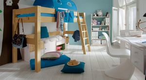 Midi-Hochbett Kids Dreams Kiefer Massivholz mit Lattenrost