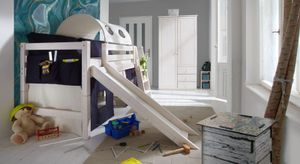 Mini-Hochbett Kids Paradise Kiefer Massivholz mit Lattenrost