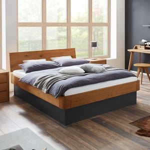 Bett Otavalo Komfort Eiche Massivholz mit Bettkasten